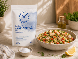 Salata de quinoa cu pui si Sare Celtica fina